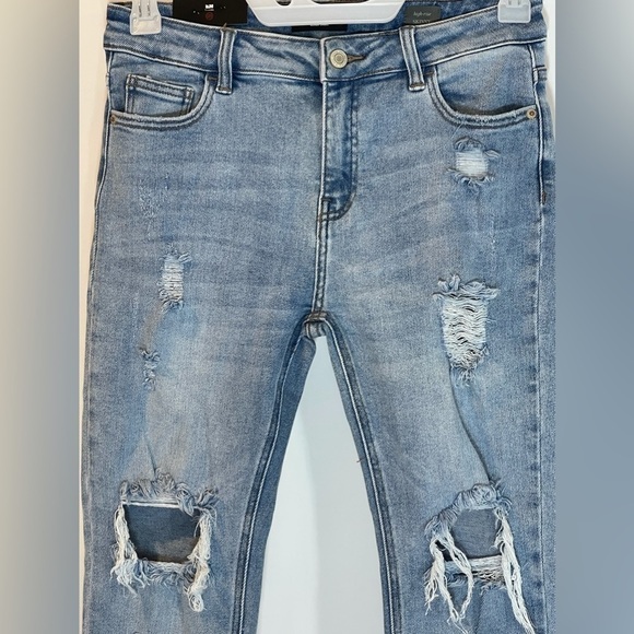 I & M Black Label High-Rise Distressed Skinny Jeans Juniors 7 - Picture 2 of 13